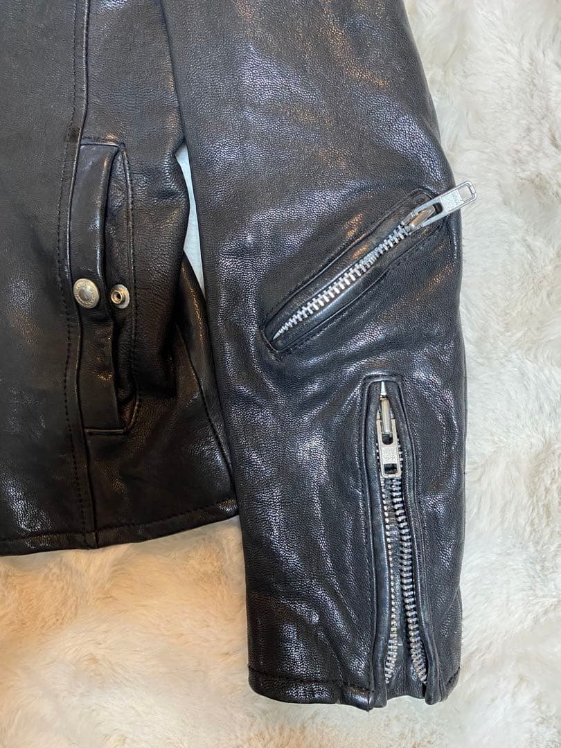 コブラバンキッシュブラックレザー シングルライダースジャケット