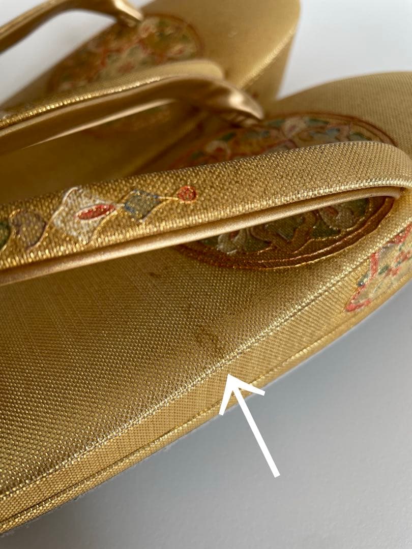 金色系 和装小物 三点セット（草履 鞄 小銭入れ）成人式 結婚式 卒業式 木箱入