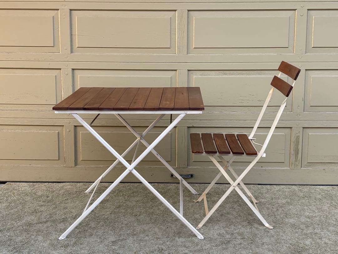 ACTUS系 折りたたみ カフェテーブル 木製アイアン フォールディングテーブル