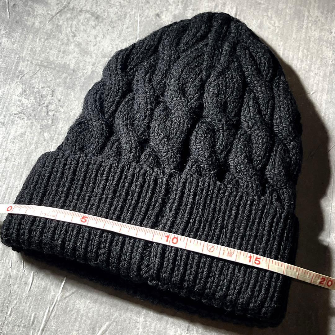 美品　ワッペンロゴ　MONCLER モンクレール ニット キャップ ブラック