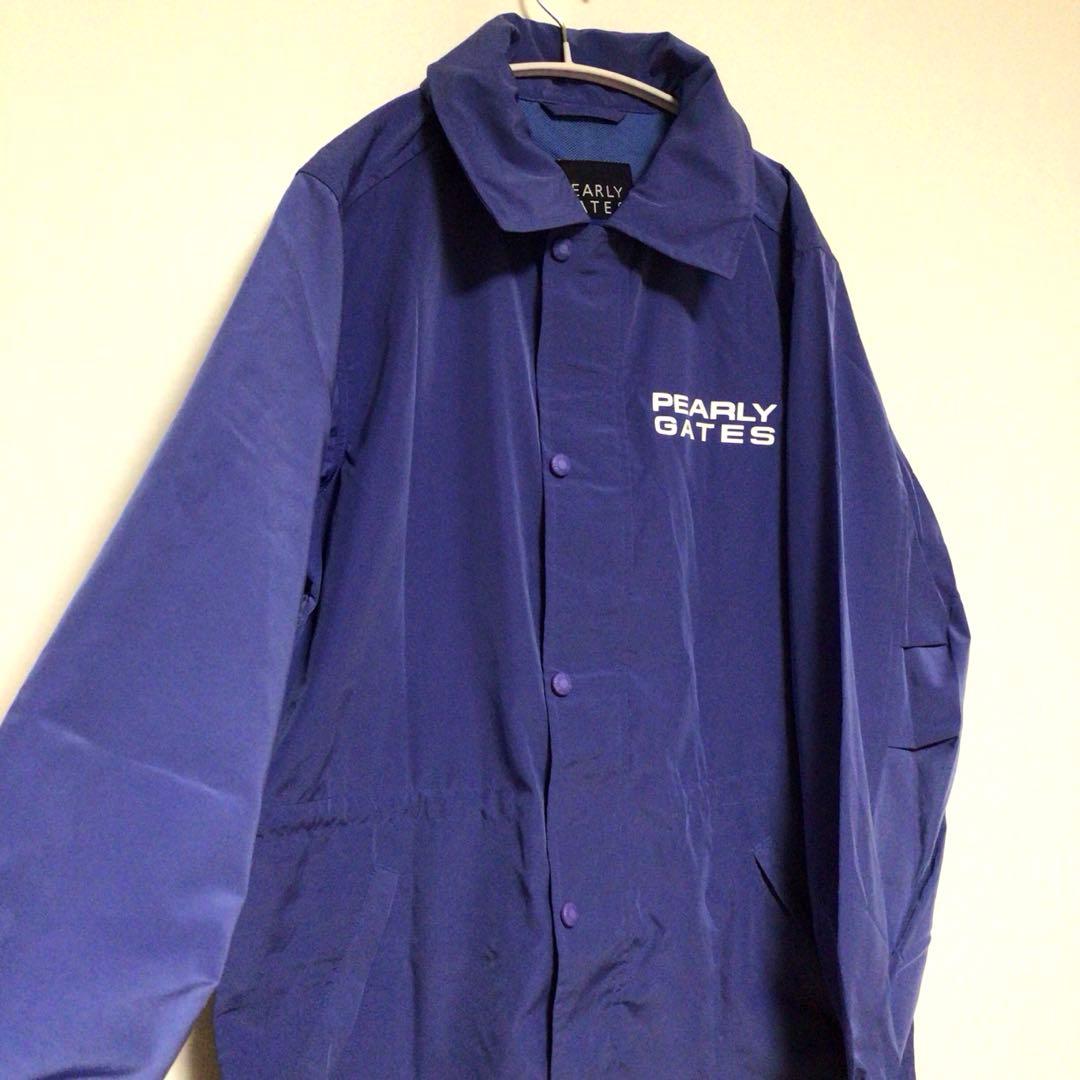 PEARLY GATES デカロゴ ナイロンジャケット 青 S