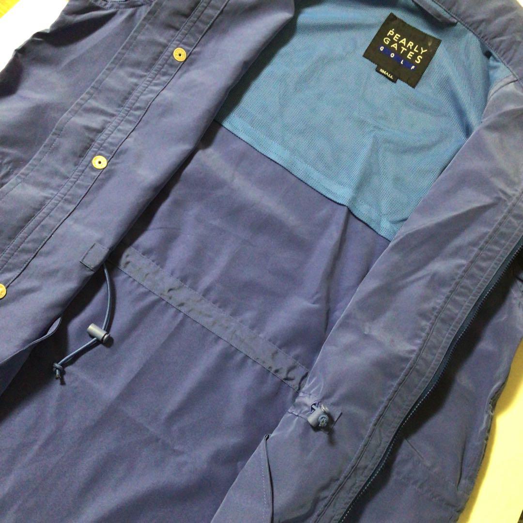 PEARLY GATES デカロゴ ナイロンジャケット 青 S