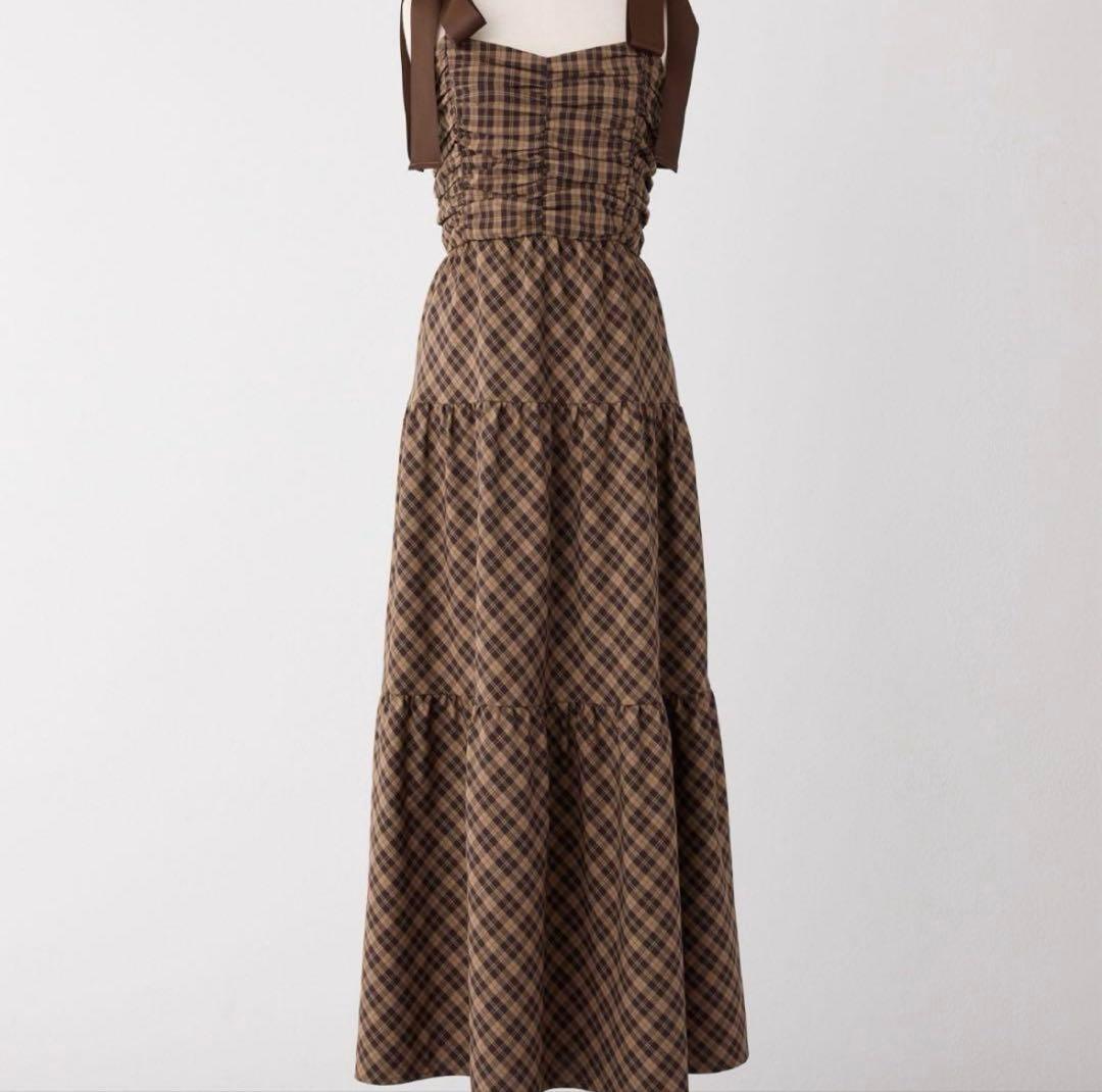 ナイスクラップ 背中あきリボンキャミワンピース