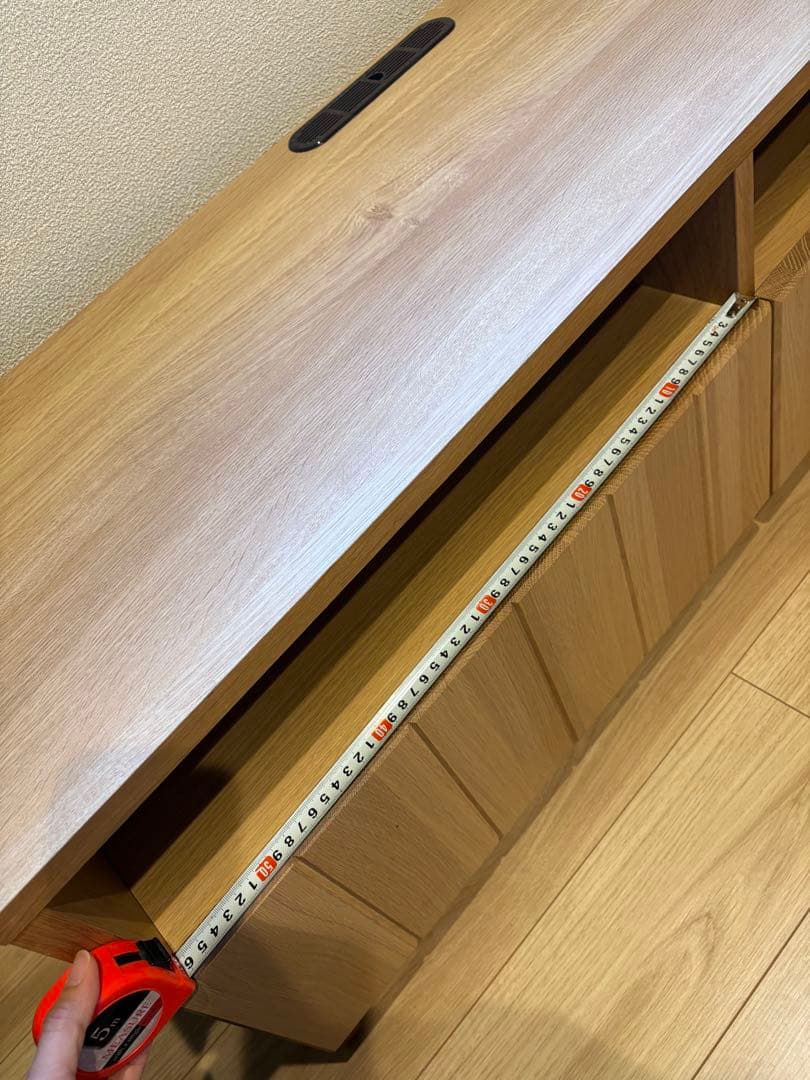 unico ナチュラルウッド テレビ台 幅約120cm 日本製　天然木オーク