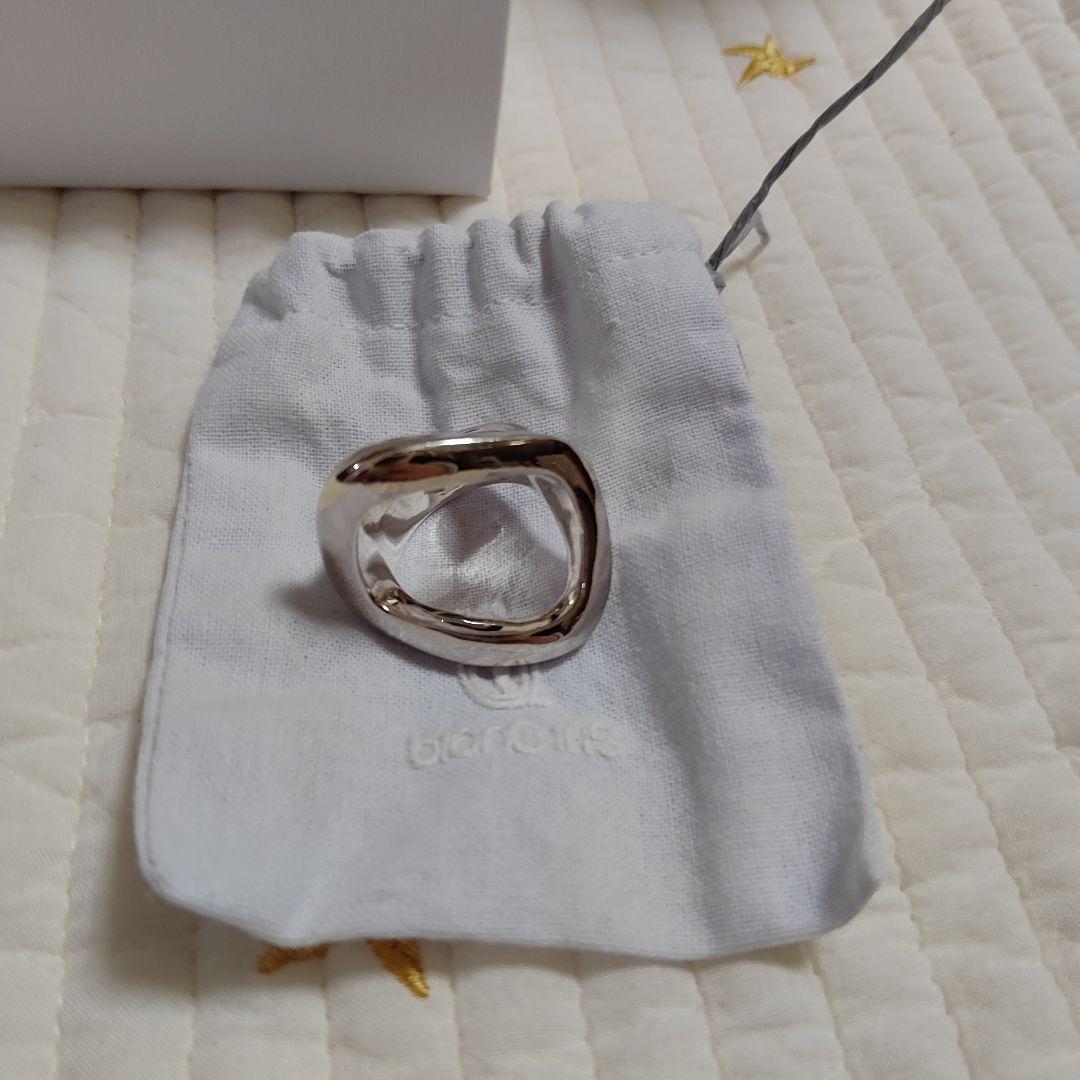 週末セール☆美品☆ブランイリス オブロング シルバー リング 16号
