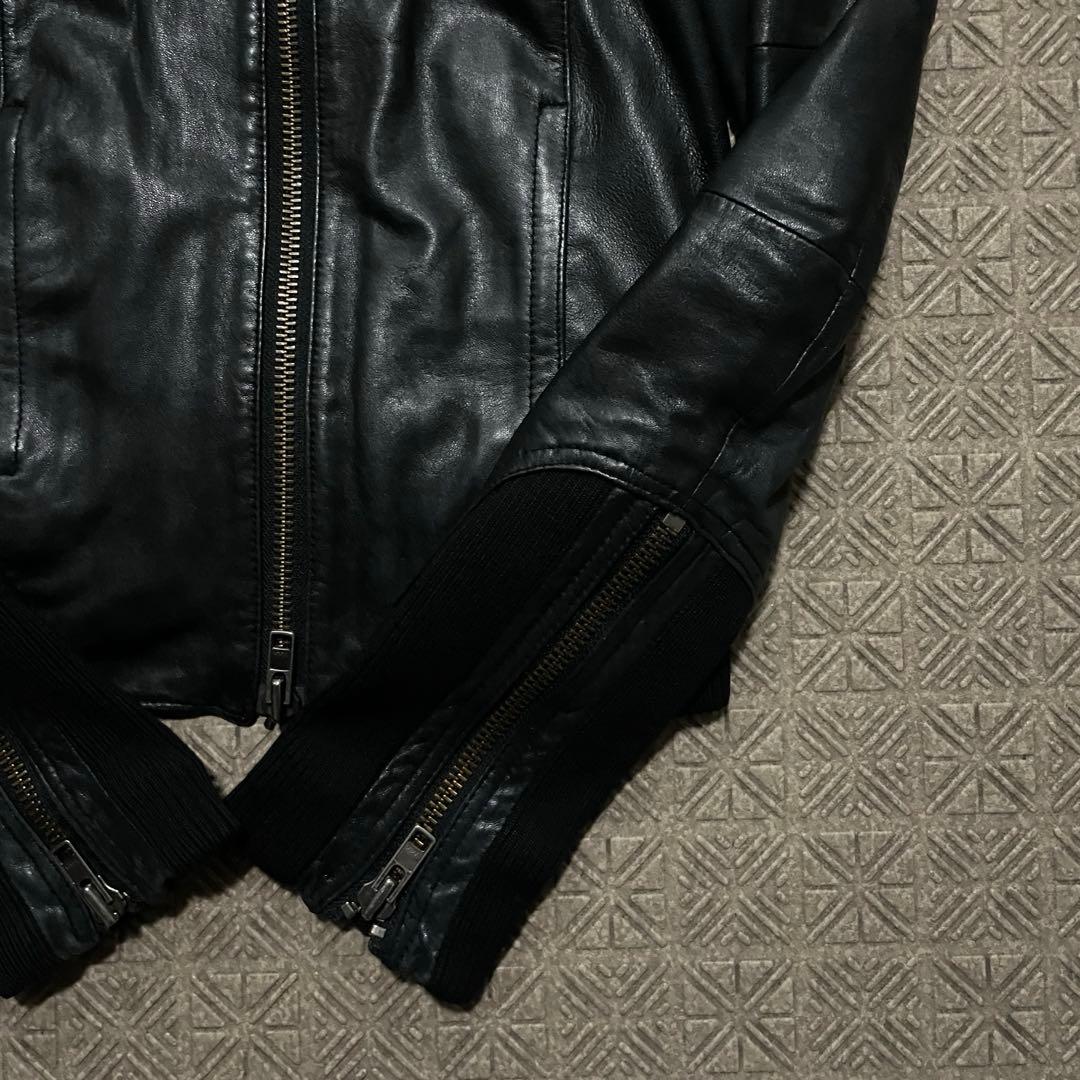 ジャケット・アウター opium darkwear black leather foodie Jkt