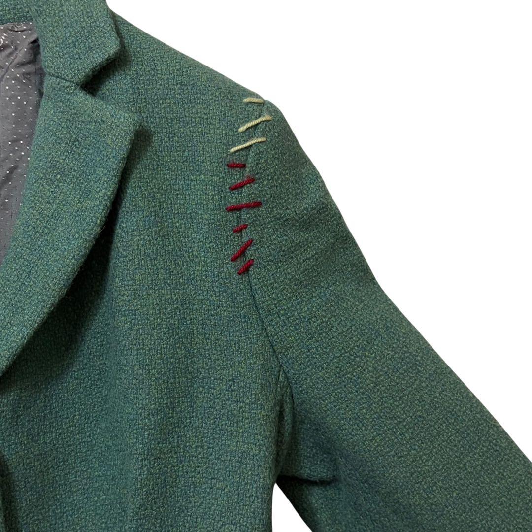 MOSCHINO モスキーノ ステッチデザインジャケット グリーン