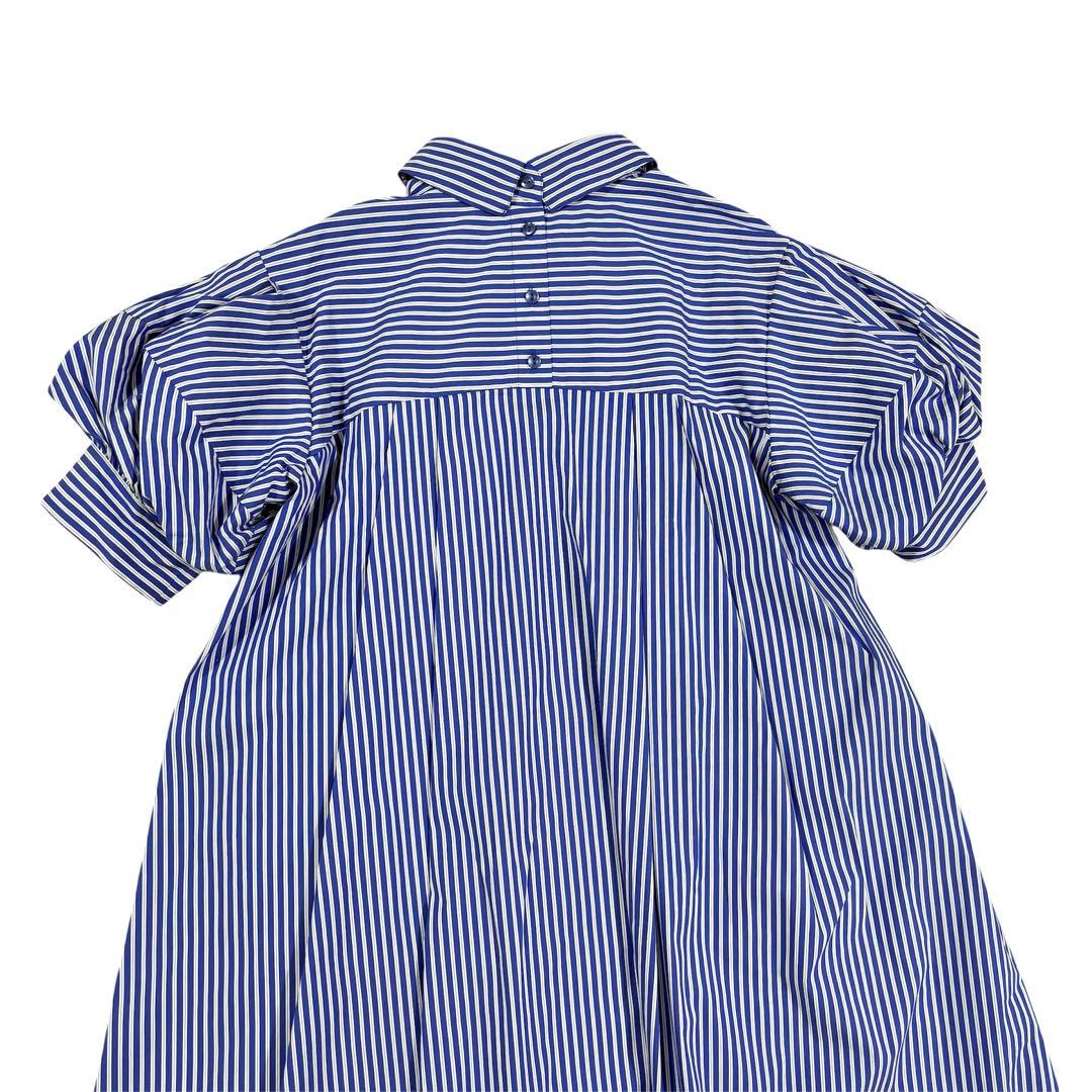 ELENDEEK オーバーフォルムシャツワンピース　ストライプ　ロングワンピース