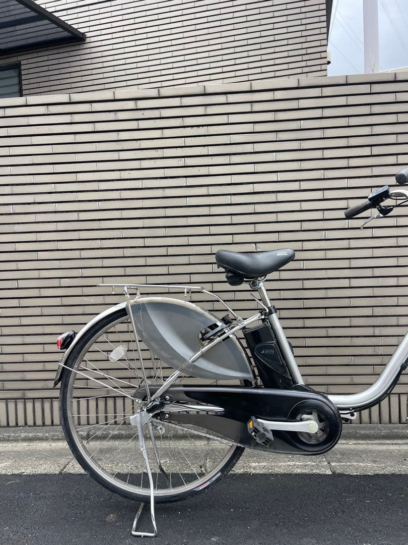 8.9ah Panasonic電動アシスト自転車 シルバー バスケット付き