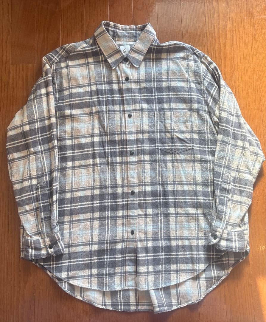 ROKU コットンチェックネルシャツ