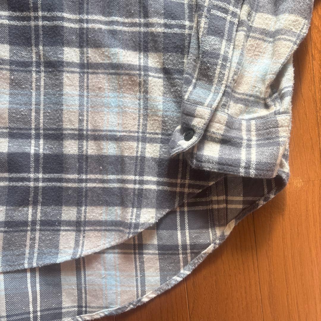 ROKU コットンチェックネルシャツ