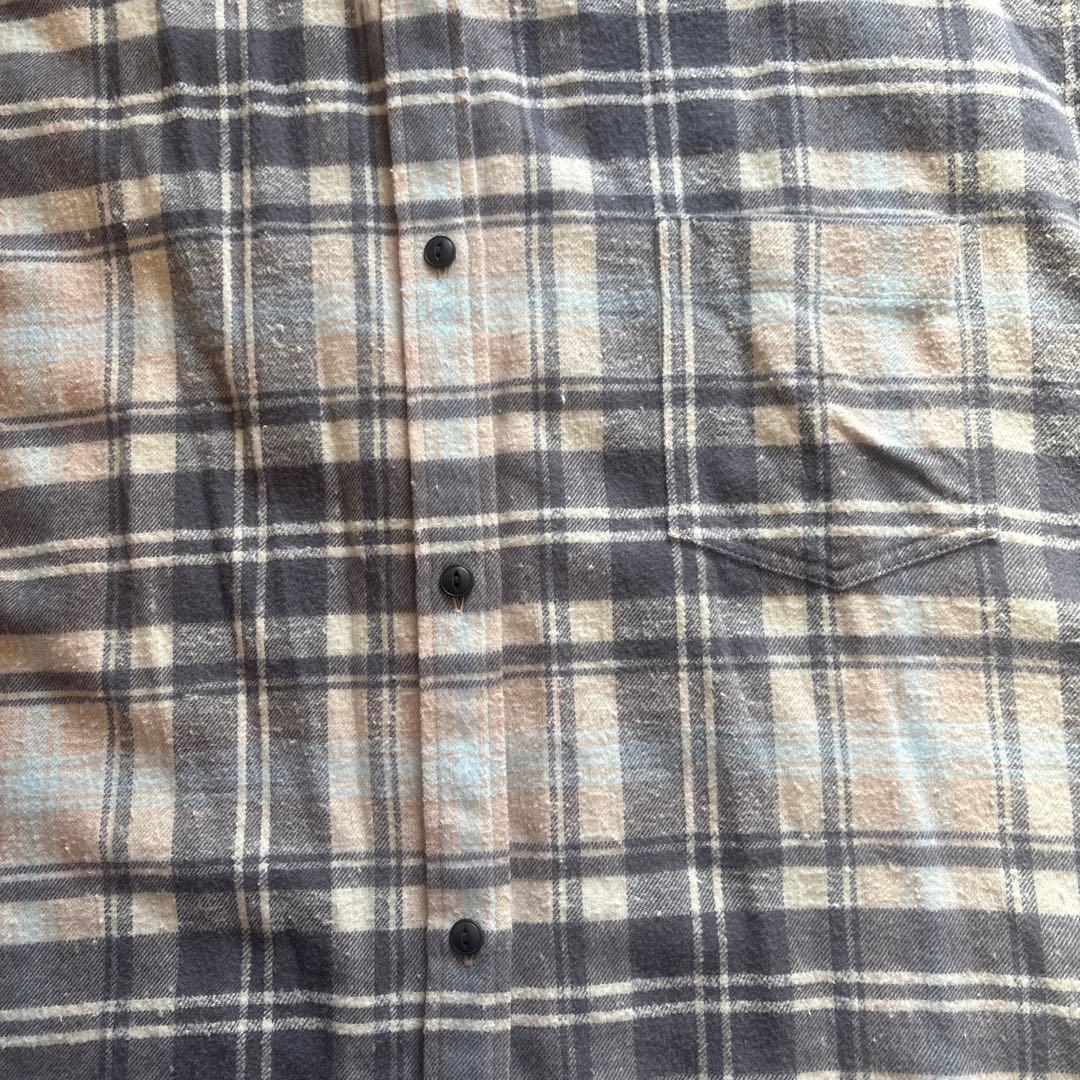ROKU コットンチェックネルシャツ