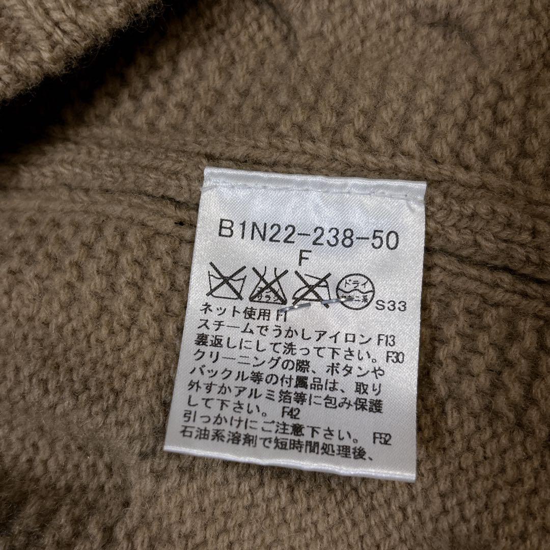 BURBERRY バーバリー ポンチョ カシミヤ ウールケーブルニット キャメル