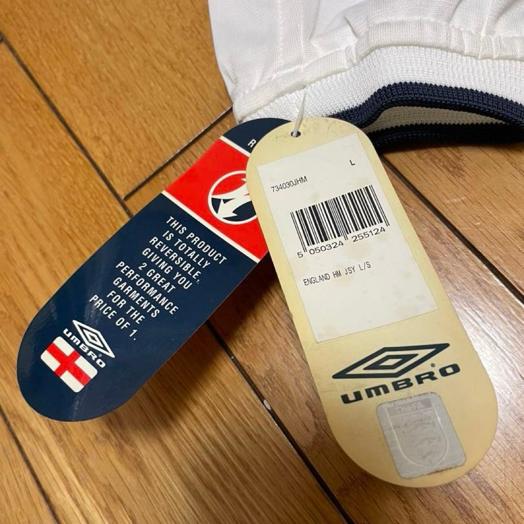 未使用 イングランド代表 アンブロ 長袖 ゲームシャツ ビンテージ ユニフォーム