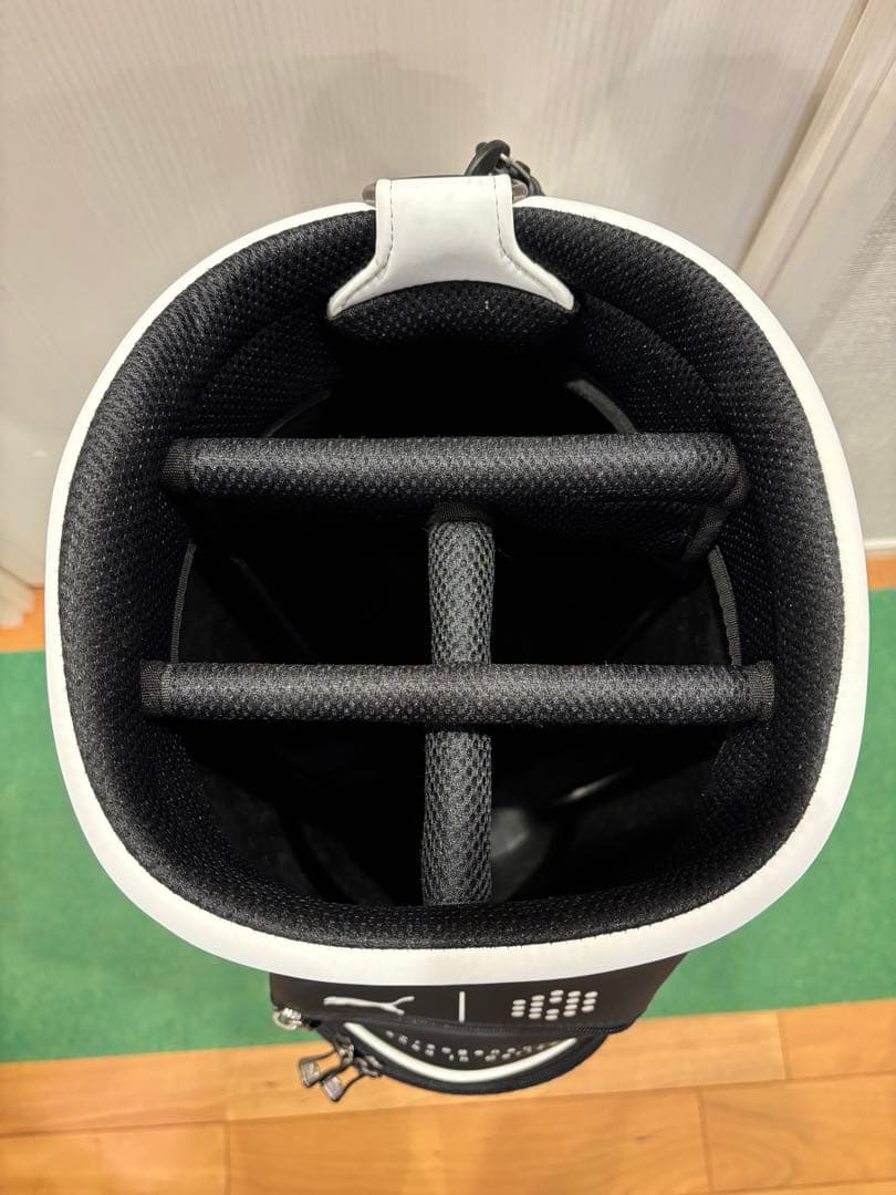 【美品】PUMA プーマ キャディバッグ ホワイト/ブラック