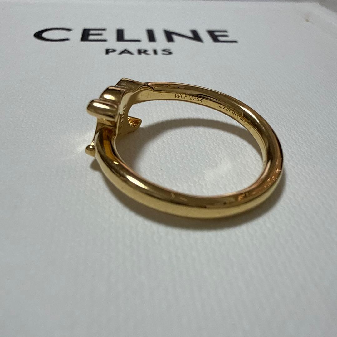 CELINE トリオンフ アシンメトリック リング ゴールド