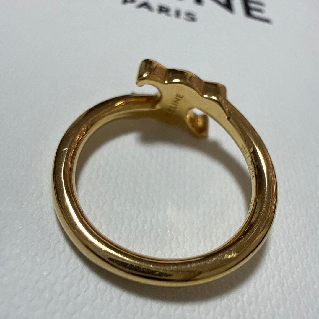CELINE トリオンフ アシンメトリック リング ゴールド