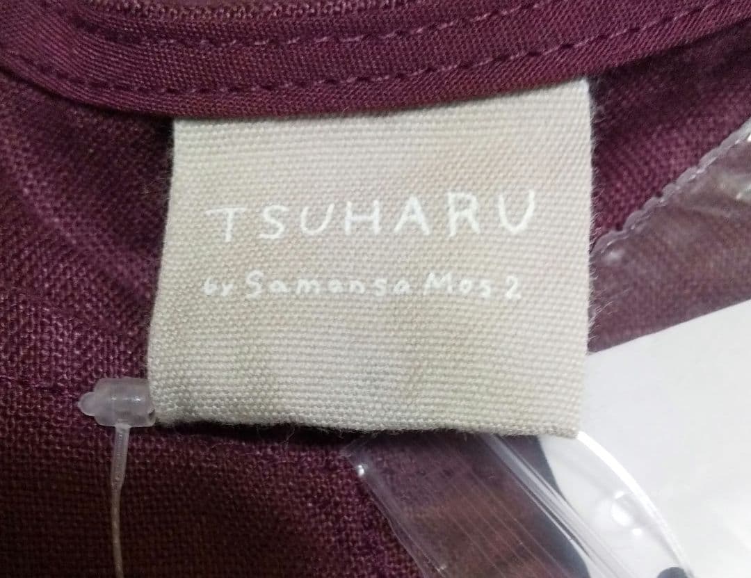 TSUHARU by Samansa Mos2リネン裾刺繍レースワンピース