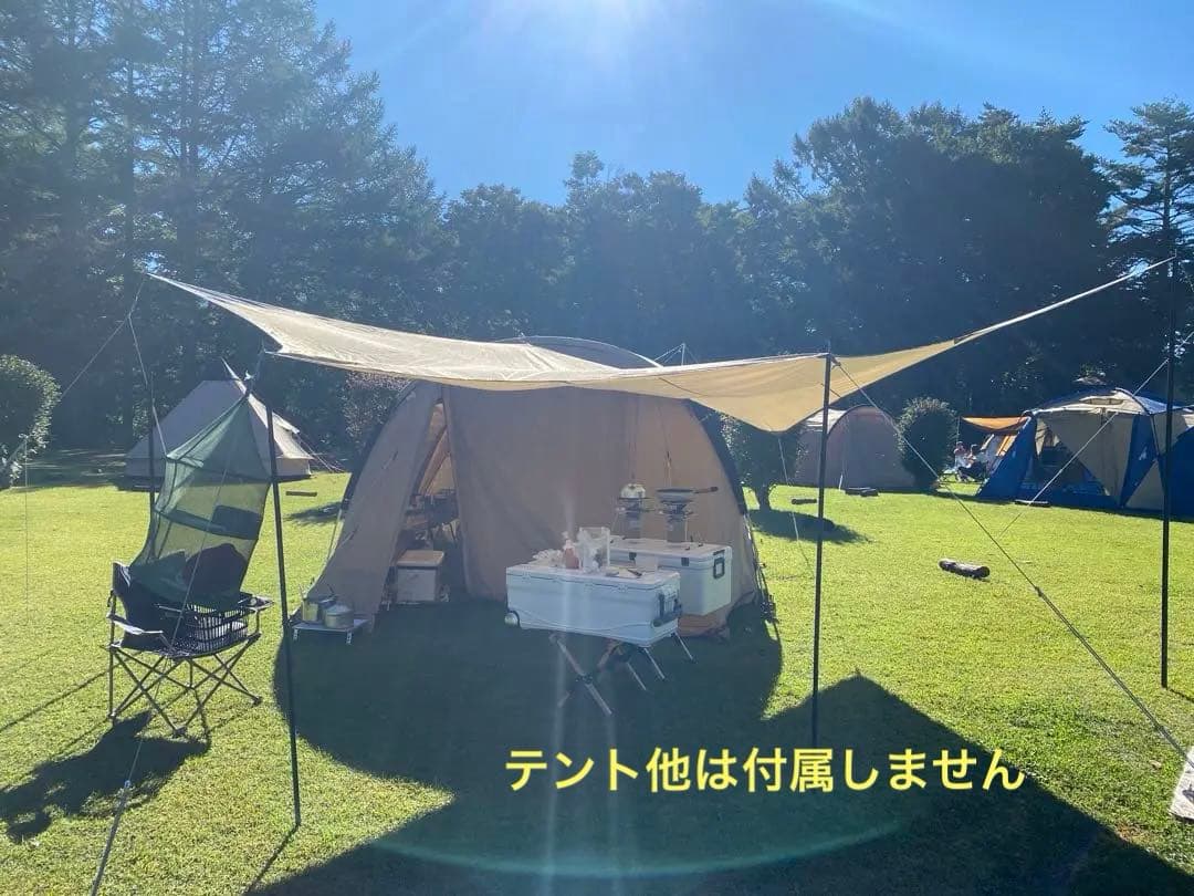 ユニフレームREVO TARP※旧型　ヘキサ型タープ　ポール　ペグ　ハンマー付属