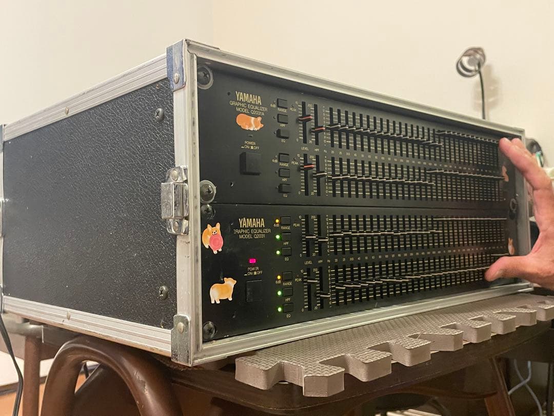 YAMAHA Q2031 & Q2031A EQ 2台set 4Uラックケース付