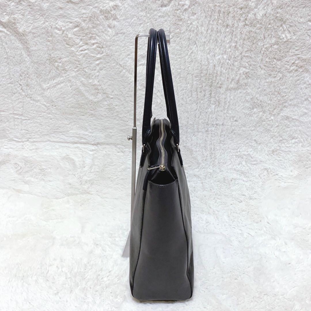 美品 ポールスミス トートバッグ 大容量 ブラック 肩掛け A4可 PVCレザー