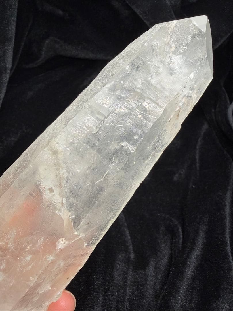 ◆ブラジルディアマンティーナ産ロング水晶ポイント 21cm 大型原石 クラスター