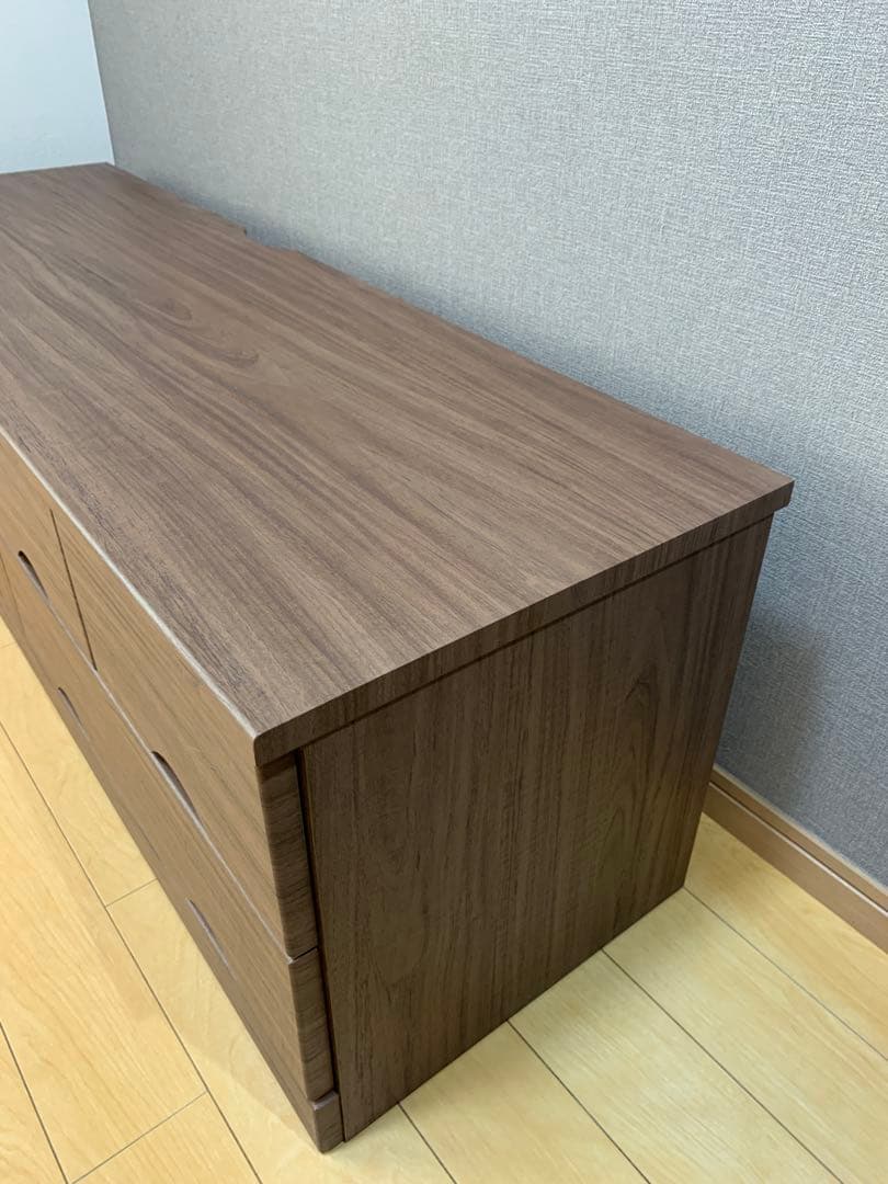 ブラウン木製テレビ台 収納家具　ローチェスト　棚