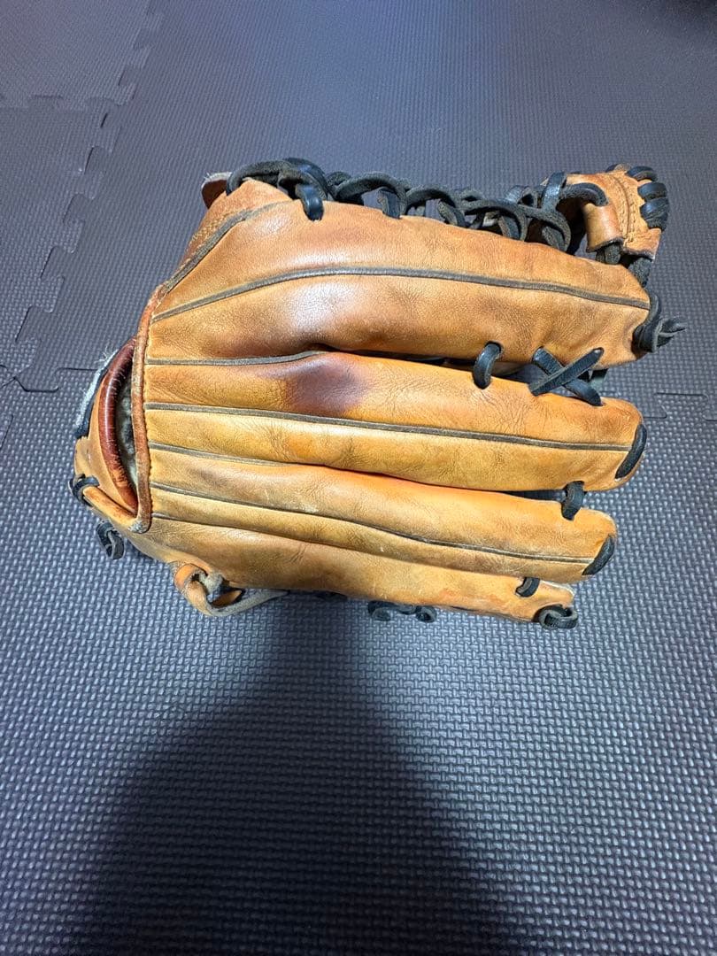 ブラウン レザー 硬式グローブ 左利き用