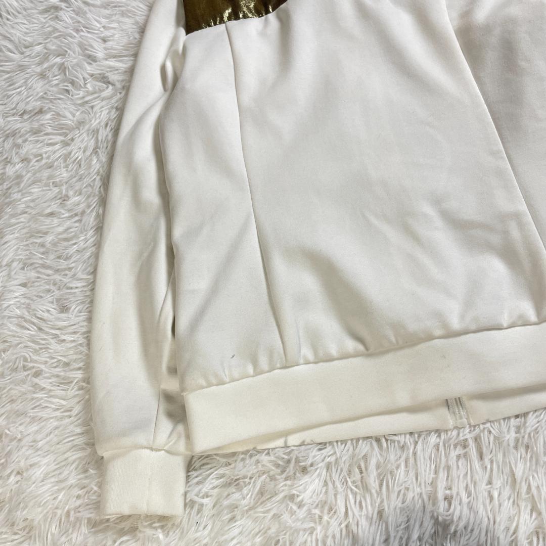 マスターバニーエディション 異素材 ベスト ドッキング ジャケット M 金 白