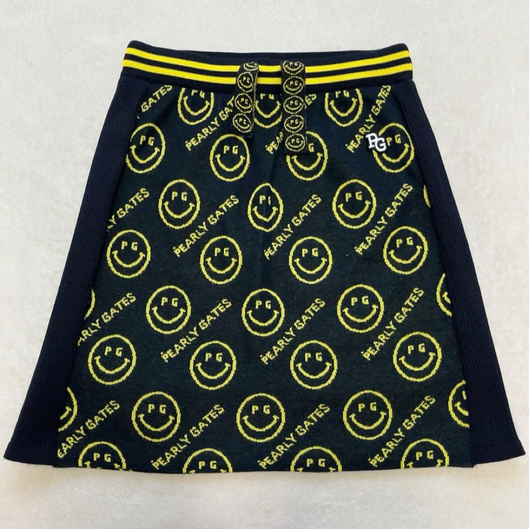 極美品　パーリーゲイツ　ニコ　スマイル　セットアップ ニット　スカート