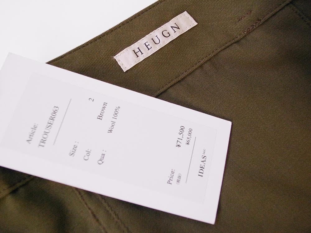 新品6割引 HEUGN 春夏ウールPT 2 ユーゲン ウールパンツ M