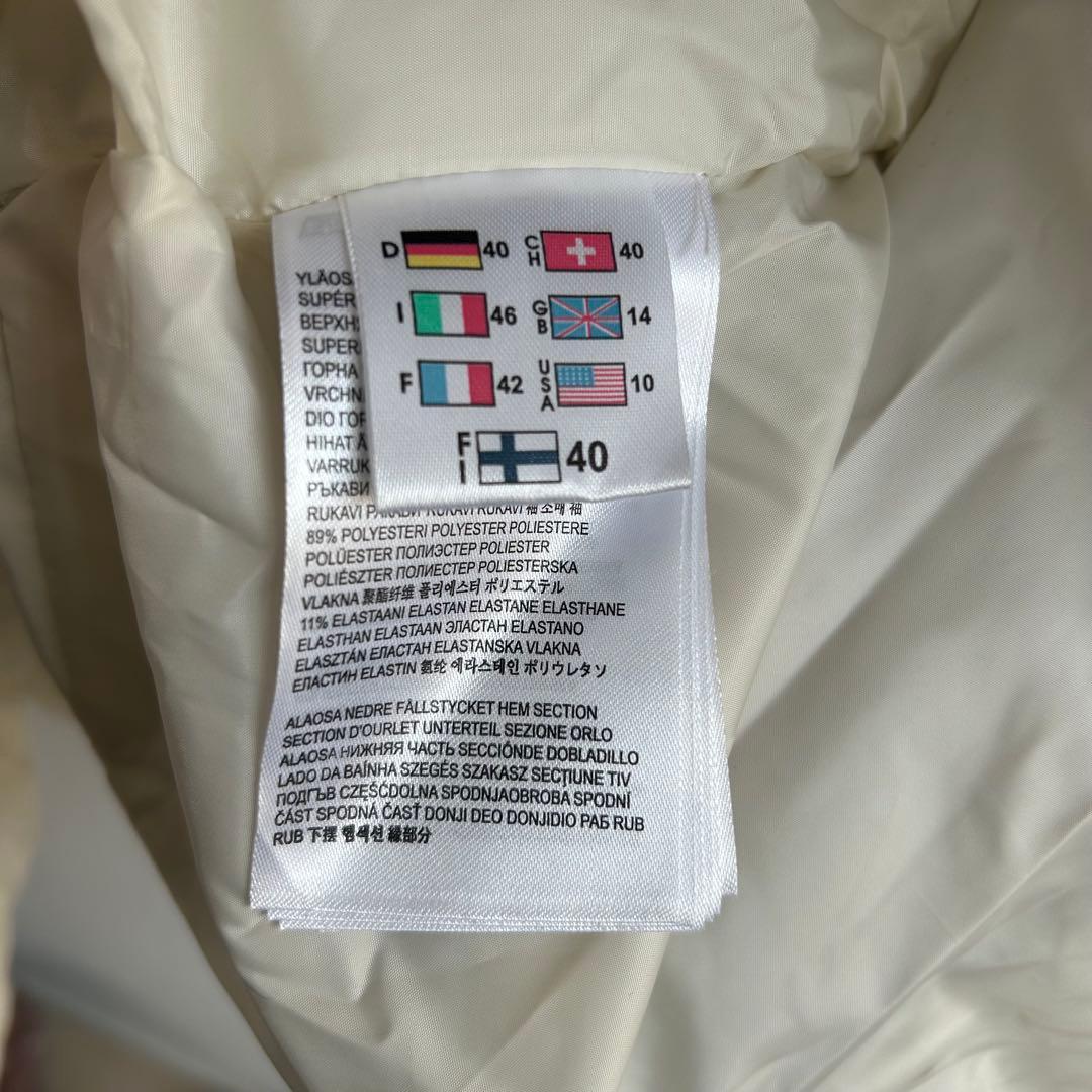 ICEPEAK ダウンコート 40 白 フード付 スノボー スキー ウエア