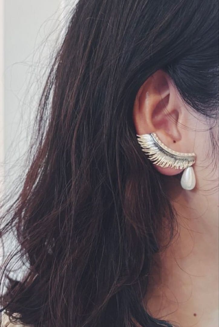 新品 Mirit ピアス single eyelash pearl ミリット