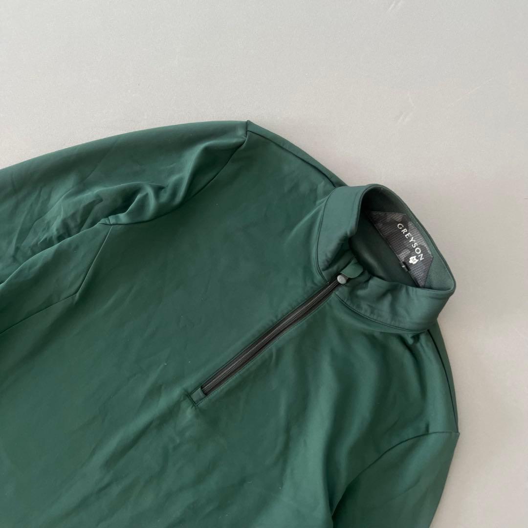 GREYSON グレイソン　ハーフジップ　長袖シャツ　緑　メンズ　グリーン　 M
