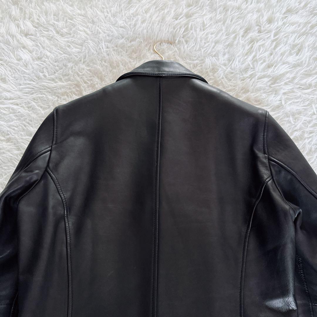 【BEAMS】ダブルライダース レザー ジャケット ブラック 羊革 Mサイズ