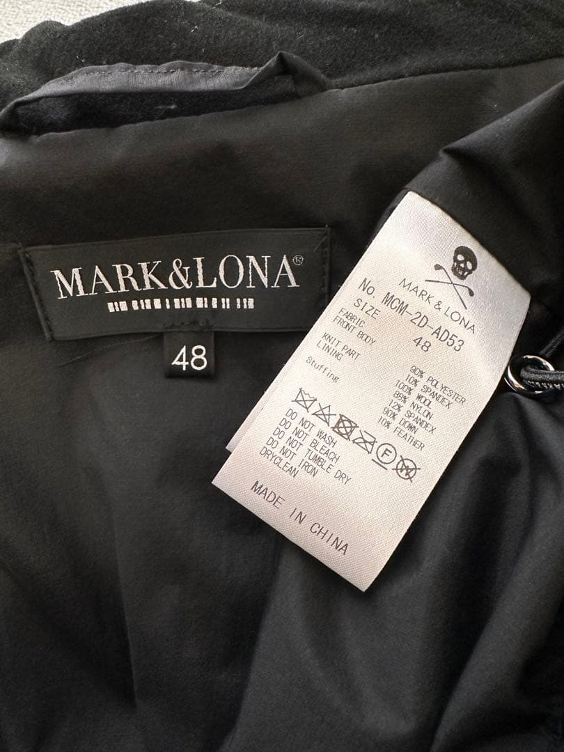 銀座SIX マークアンドロナ　ニット切替フーディーダウンジャケット　48（L）