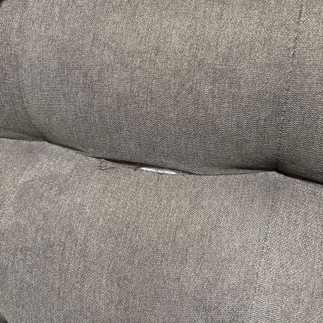 ソファベッド　3人掛け　モダンデコ　グレー　引取り限定