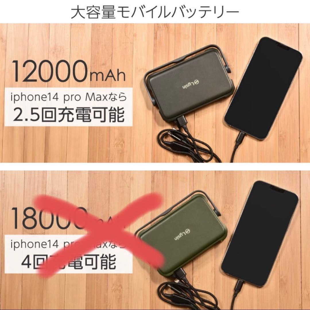 K*z様 【新品・未開封】Lysin LEDランタン 12000mAh ブラック