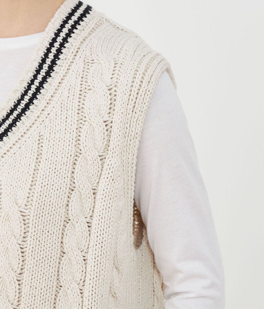 ギャルリーヴィーチルデンコットンニットベスト春ニット