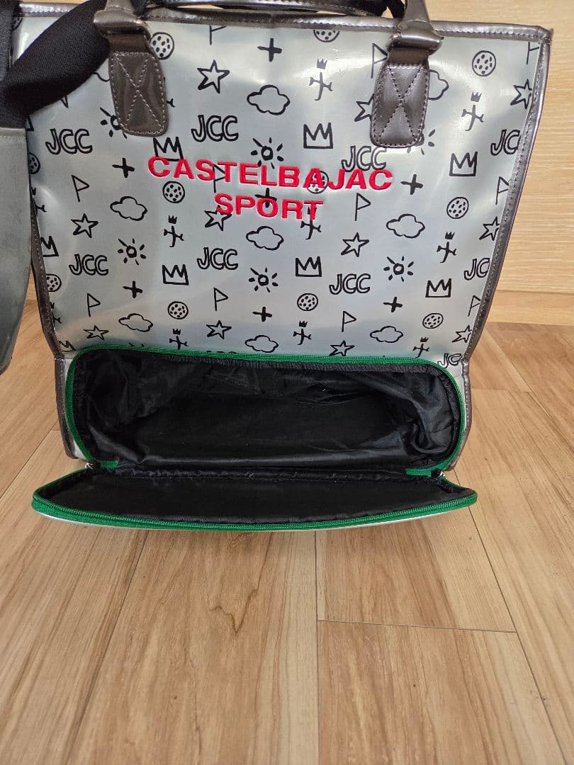 CASTELBAJAC シルバー バッグ(シューズ入れ付き)