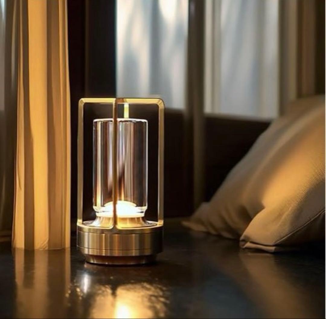 テーブル ランプ コードレス タッチ 調光 ライト ゴールド LED ランタン