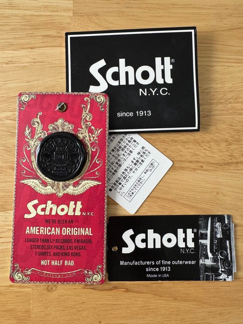 Schott ブラック シングルライダースジャケット 牛革 541XX