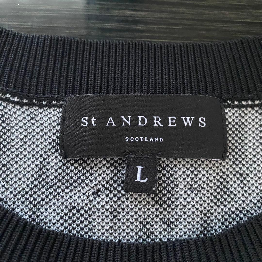 St ANDREWS セントアンドリュース　ゴルフ　ニット　トップス　総柄