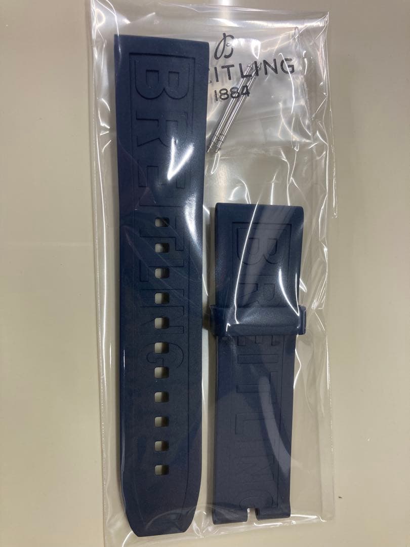 即購入OK、BREITLING ラバーベルト(ネイビー)
