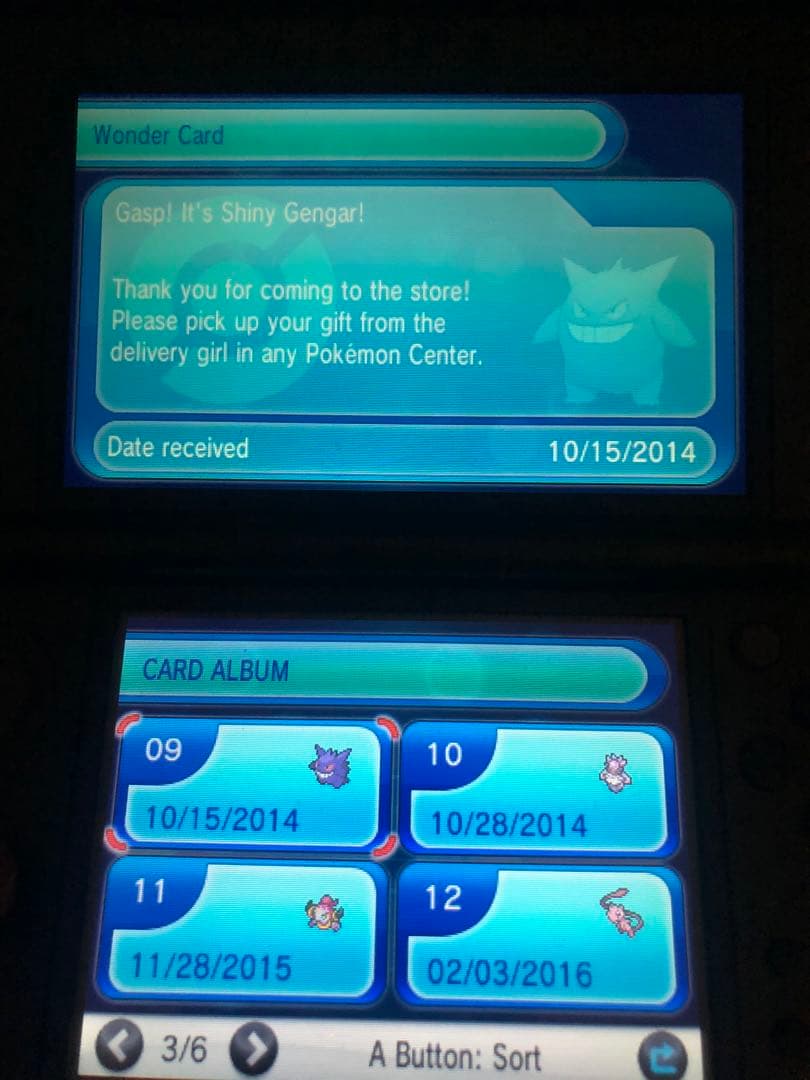 ポケットモンスターX 北米版　配布　海外版　ふしぎなおくりもの　未受け取り