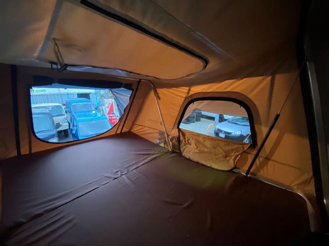 新品 送料無料 シノビー ルーフテント ハシゴ付 ホワイト/ネイビー ベージュ