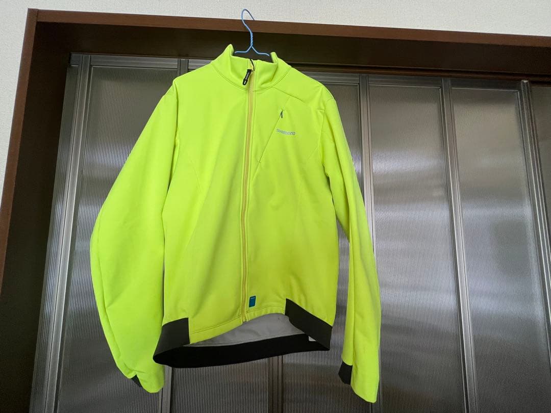 SHIMANO シマノ サイクリング 冬用ウインドジャケット　ネオンイエロー