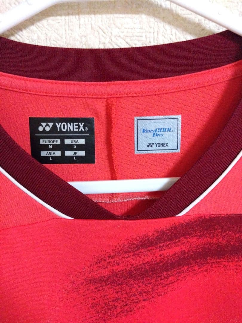 YONEXヨネックスレッド系ゲームウェアL