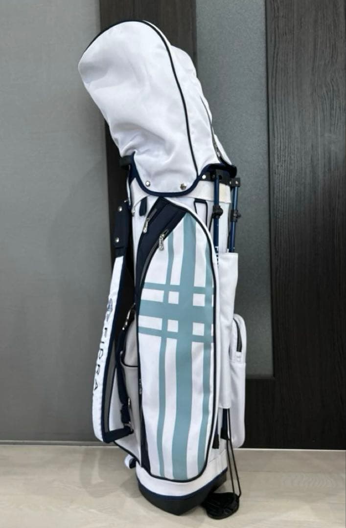 FIDRA 軽量スタンドバッグ ホワイト・ネイビー　フィドラ