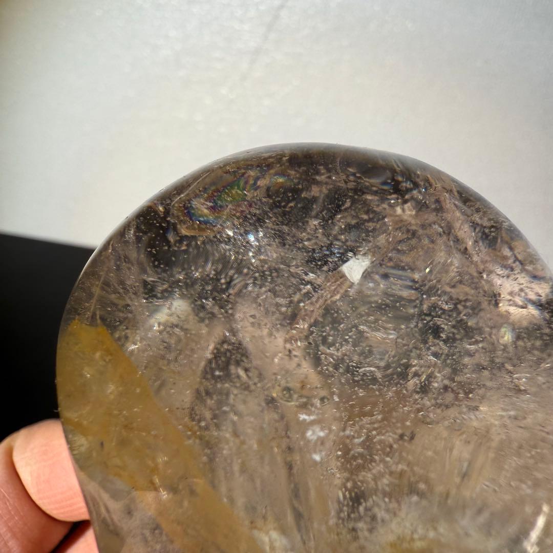 天然石マニカラン共生水晶のスカル　置物　彫物NO.013001